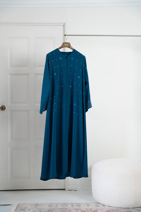 Korean Nidha Huwaiza Turqoise Abaya