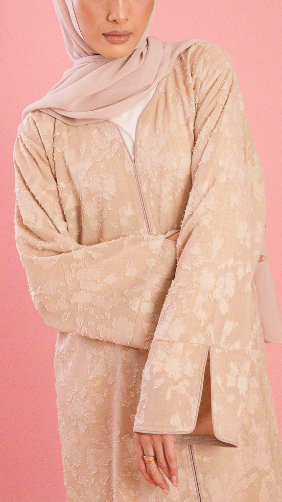 Cotton Jacquard Habala Ecru Dress