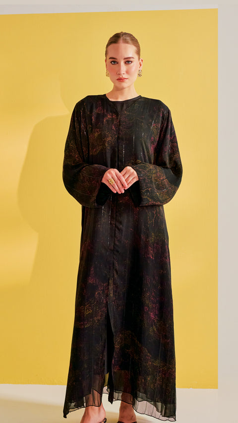 Halabia Black Abaya