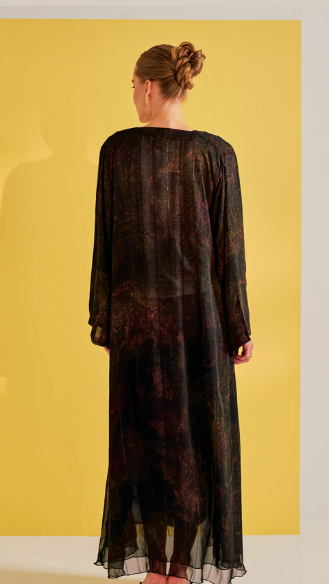 Halabia Black Abaya