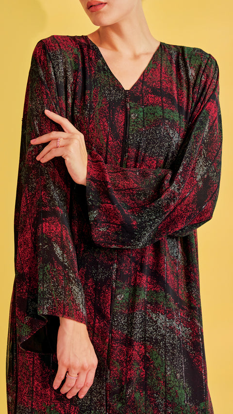 Halabia Red Abaya