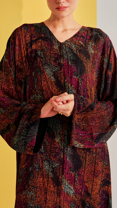 Hamah Orange Abaya