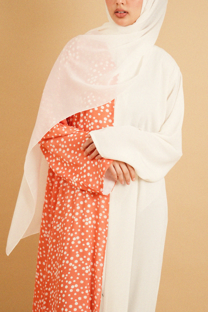 Korean Nidha Harmin Orange Abaya