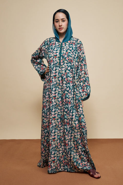 Haymana Teal Green Abaya