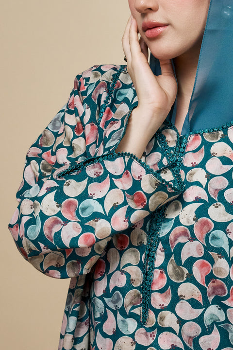 Haymana Teal Green Abaya