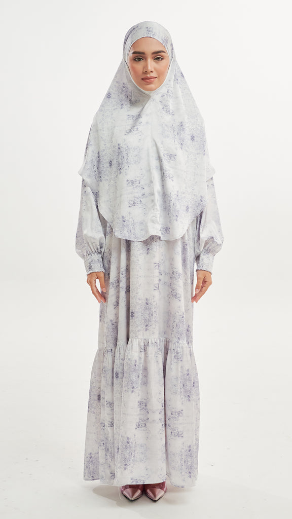 Silky Crepe Inaaya Purple Dress