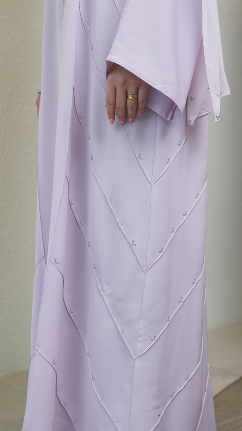 Irdina Blooming Lilac Abaya