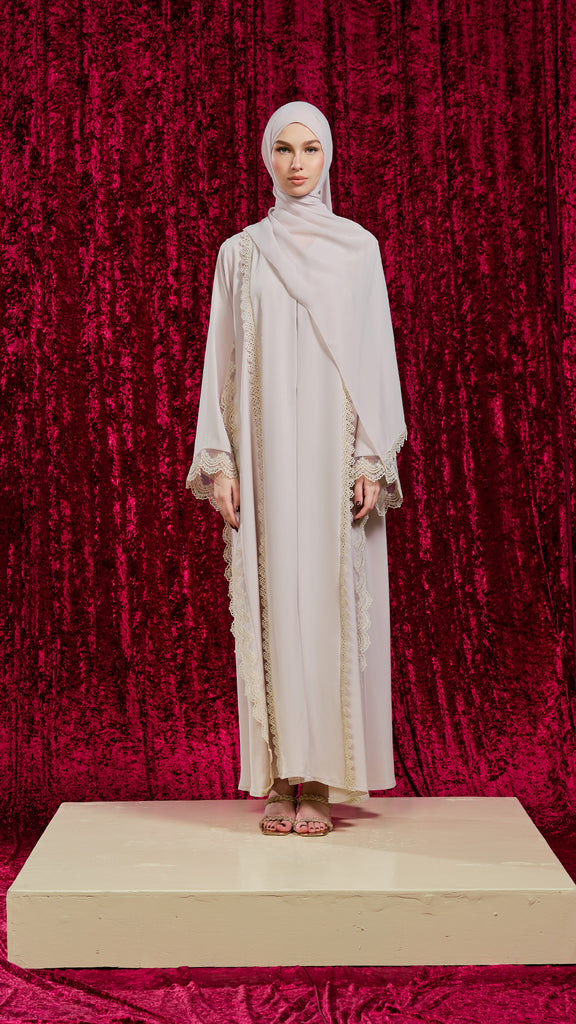 Korean Nidha Ismailia Almond Milk Abaya