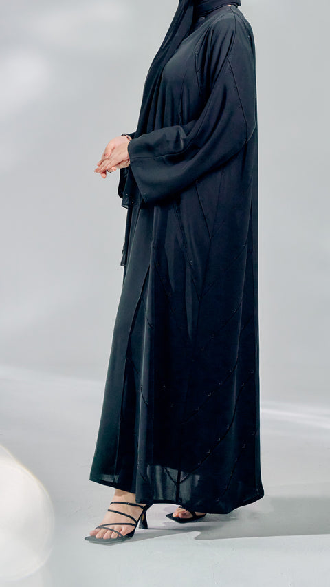 Irdina Obsidian Black Abaya