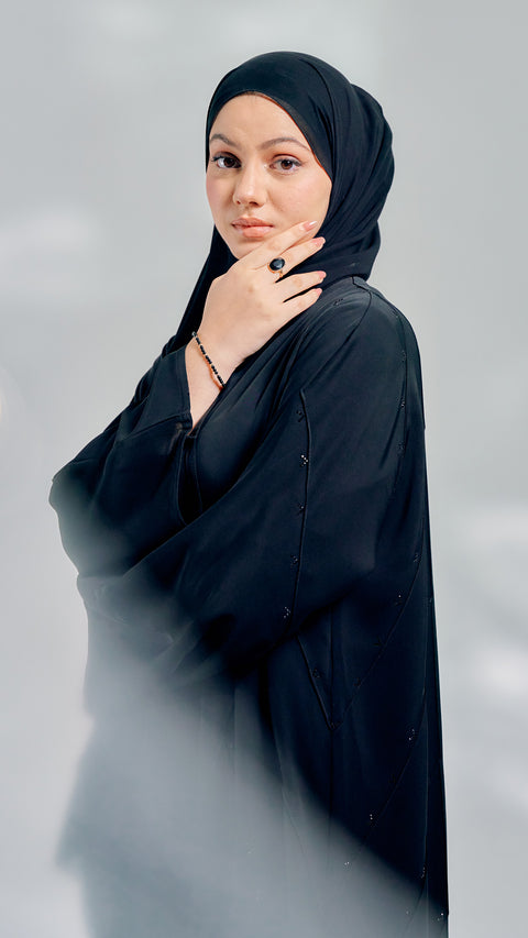 Irdina Obsidian Black Abaya