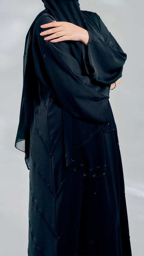 Irdina Obsidian Black Abaya