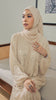 Korean Chiffon Isfara Buttercream Abaya