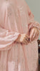 Korean Chiffon Isfara Coral Peach Abaya