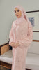 Korean Chiffon Isfara Coral Peach Abaya