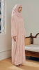 Korean Chiffon Isfara Coral Peach Abaya