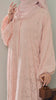Korean Chiffon Isfara Coral Peach Abaya