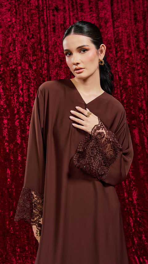 Izeh Rich Brown Abaya
