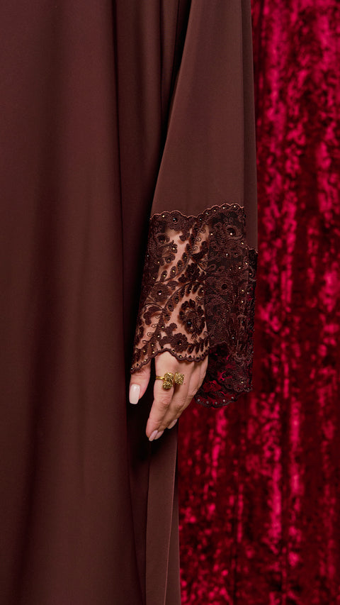 Izeh Rich Brown Abaya