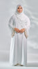 Korean Nidha Jamsah Copper White Abaya