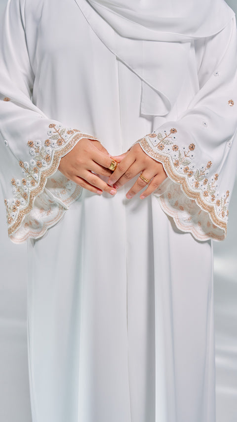 Jamsah Copper White Abaya