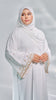 Korean Nidha Jamsah Copper White Abaya