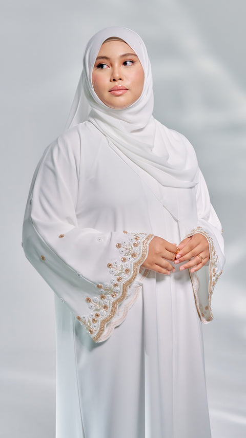 Jamsah Copper White Abaya