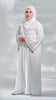 Korean Nidha Jamsah Copper White Abaya