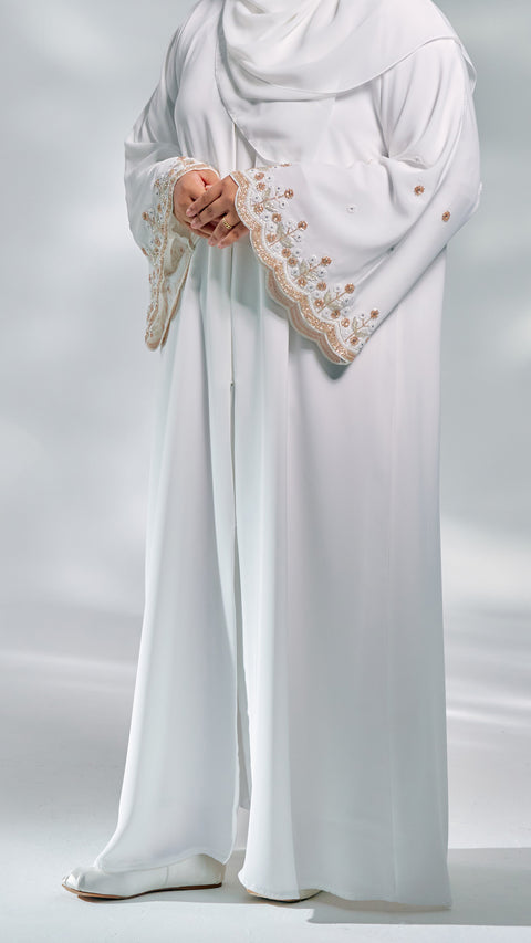 Jamsah Copper White Abaya