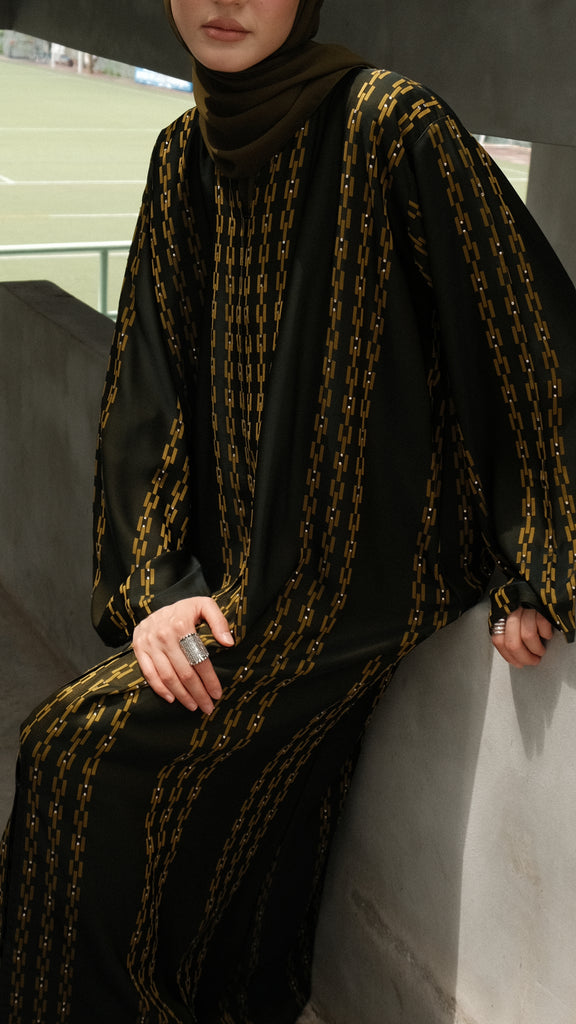 Royal Colors Jacquard Jasra Abaya