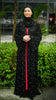 Korean Chiffon Jazan Obsidian Silver Cardi Abaya