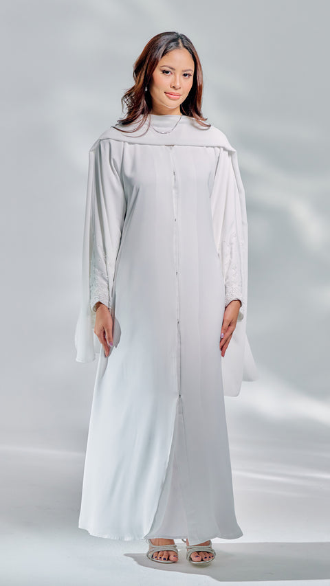 Kayseri Frost White Abaya
