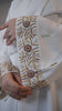 Korean Nidha Khyber White Dust Gold Abaya