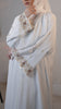 Korean Nidha Khyber White Dust Gold Abaya