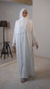 Korean Nidha Khyber White Dust Gold Abaya