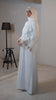 Korean Nidha Khyber White Dust Gold Abaya