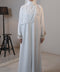 Khyber White Dust Gold Abaya