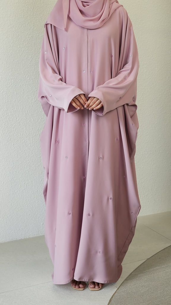 Korean Nidha Kaftan Talina Rose Pink Abaya
