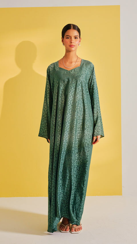 Kailash Silky Moss Green Dress