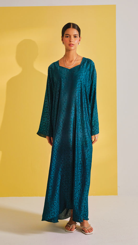 Armani Silk Kailash Teal Green Dress