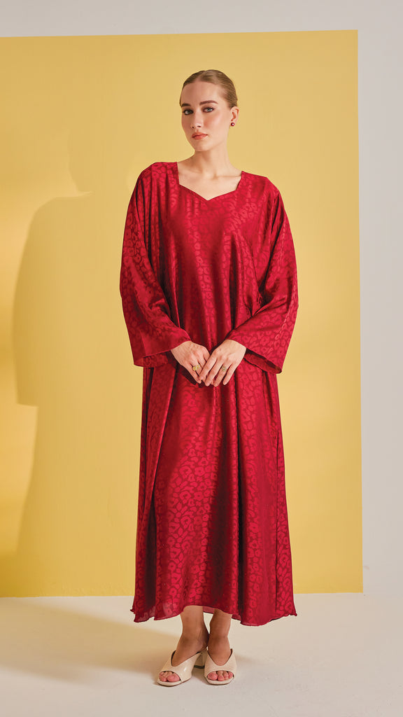 Armani Silk Kailash Wine Red Dress
