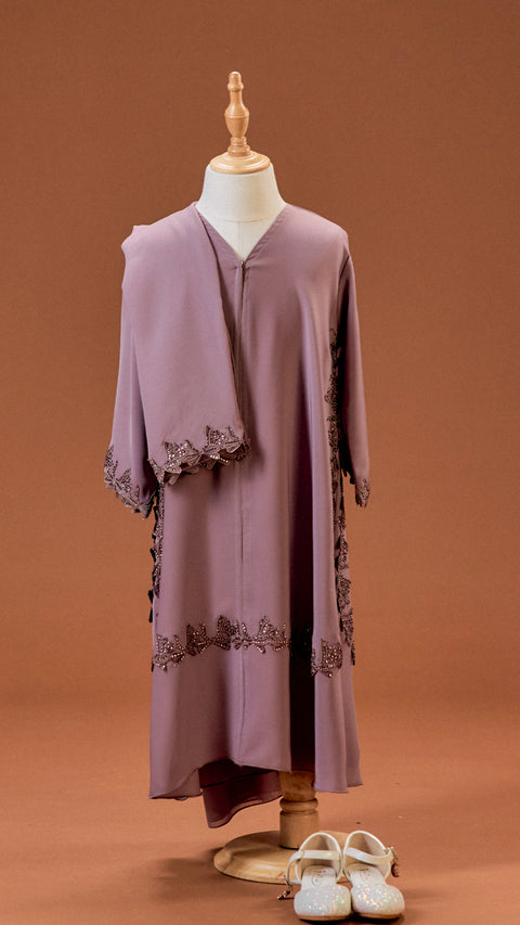 Kalasha Mini Dark Wood Rose Abaya