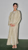 Pure Linen Kalba Lime Green Abaya