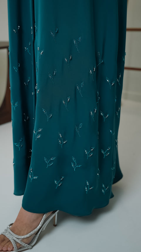 Kas Teal Green Abaya