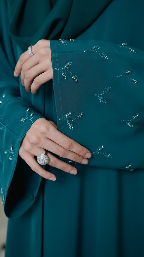 Kas Teal Green Abaya