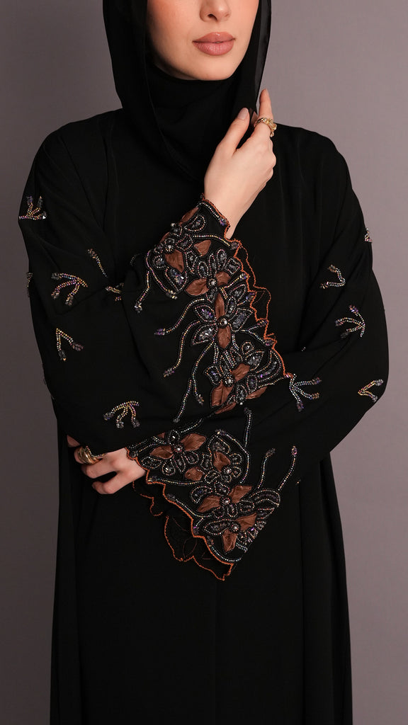 Korean Nidha Kassala Black Abaya
