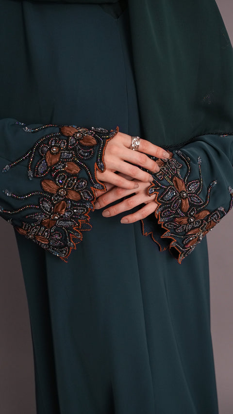 Kassala Dark Teal Geen Abaya