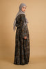 Velvet Rayon Kashan Olive Abaya