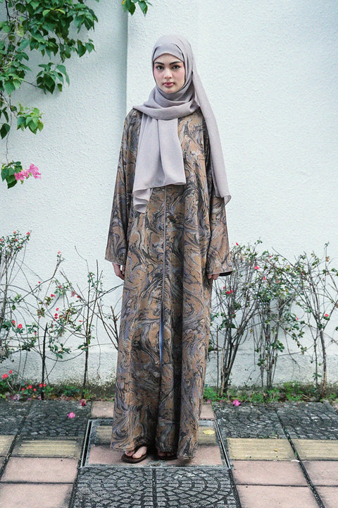 Kashan Golden Brown Abaya