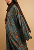 Velvet Rayon Kashan Turquoise Abaya