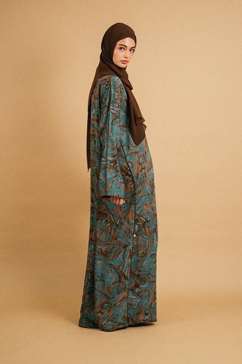 Kashan Turquoise Abaya
